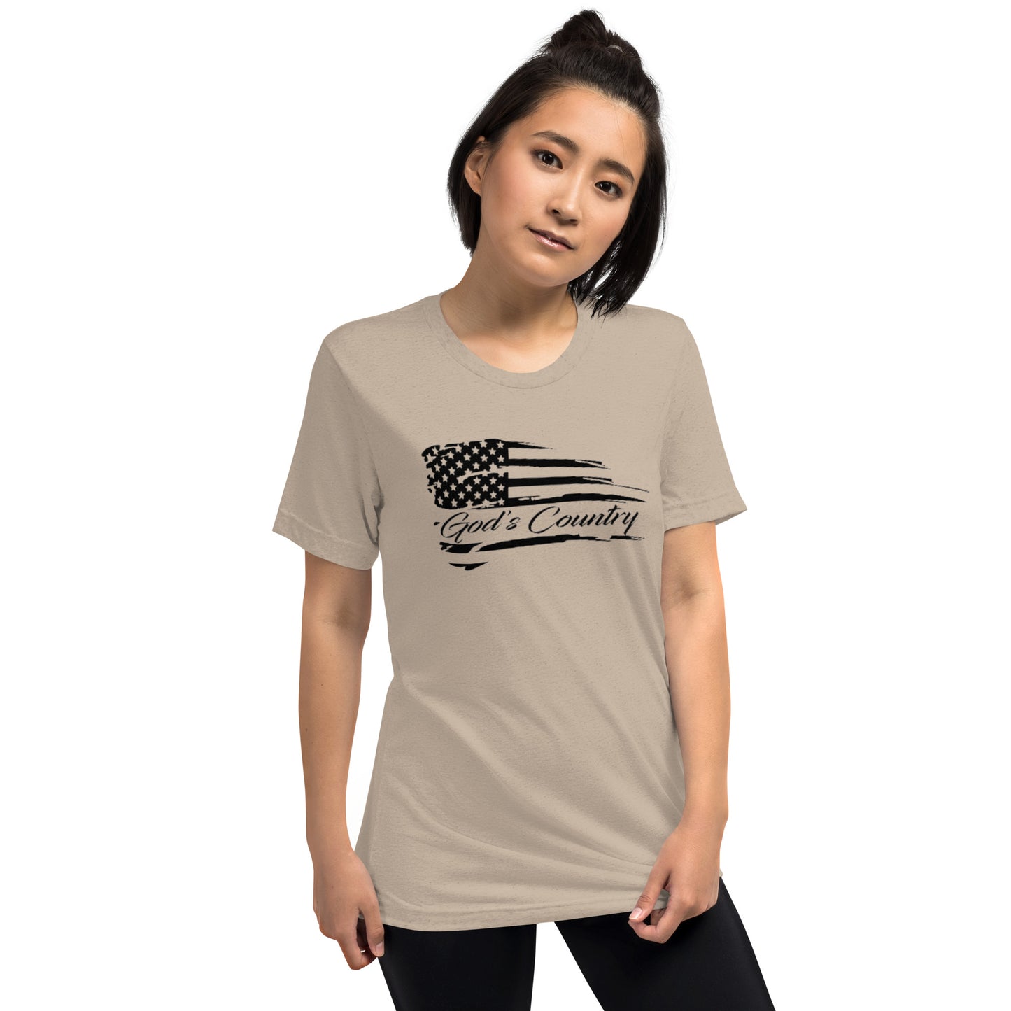 God’s Country American Flag Short Sleeve T-Shirt