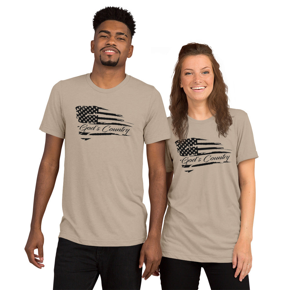 God’s Country American Flag Short Sleeve T-Shirt