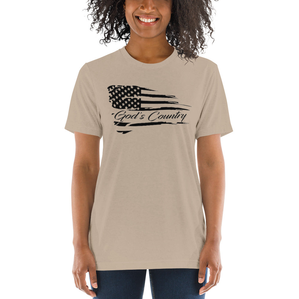 God’s Country American Flag Short Sleeve T-Shirt