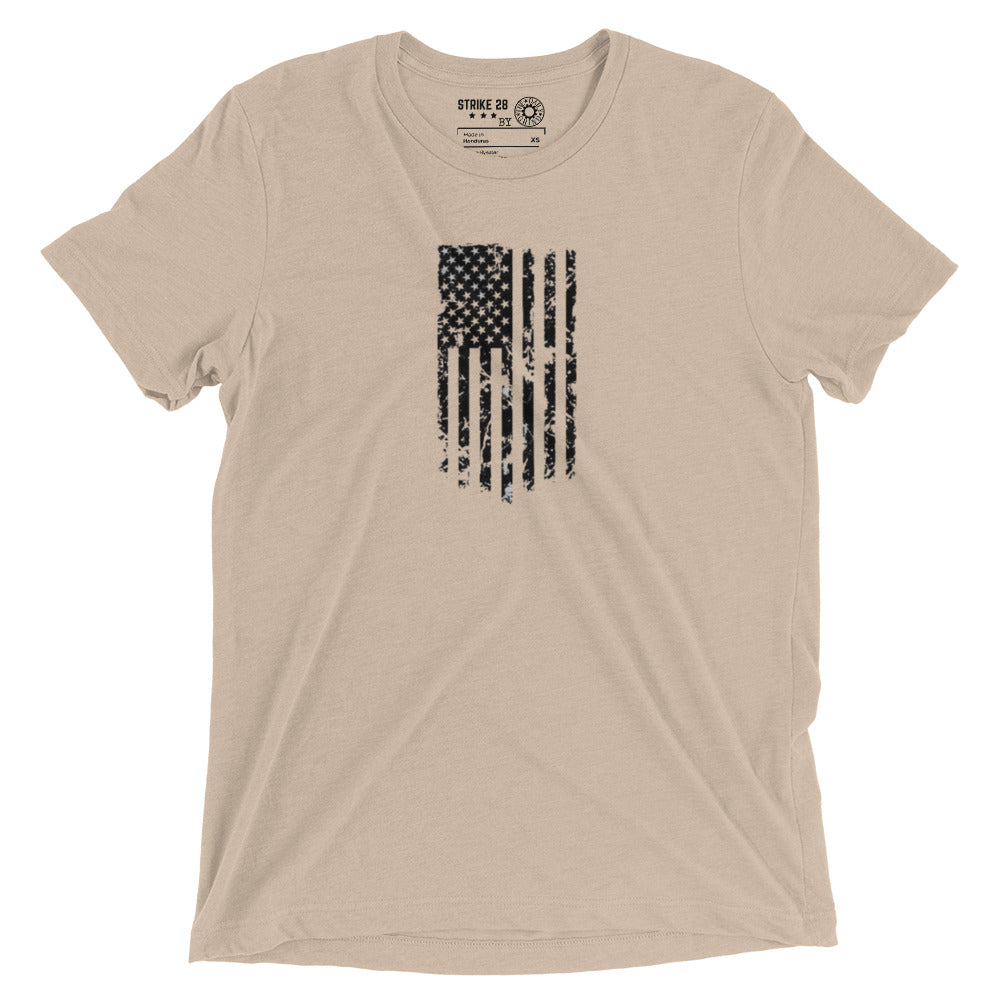 Vertical American Flag Short Sleeve T-Shirt