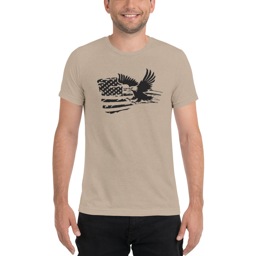 American Flag with Eagle Short Sleeve T-Shirt