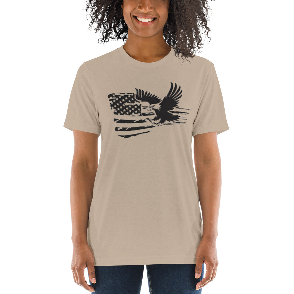 American Flag with Eagle Short Sleeve T-Shirt