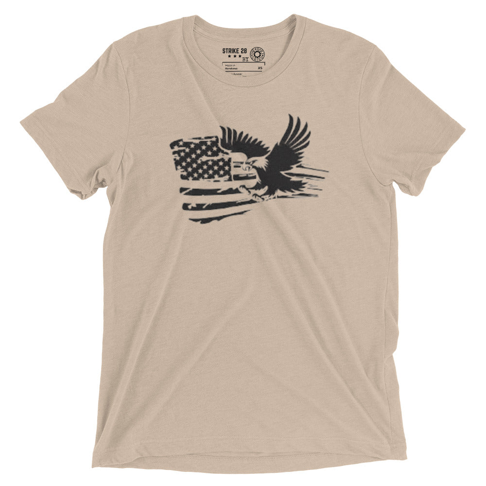 American Flag with Eagle Short Sleeve T-Shirt