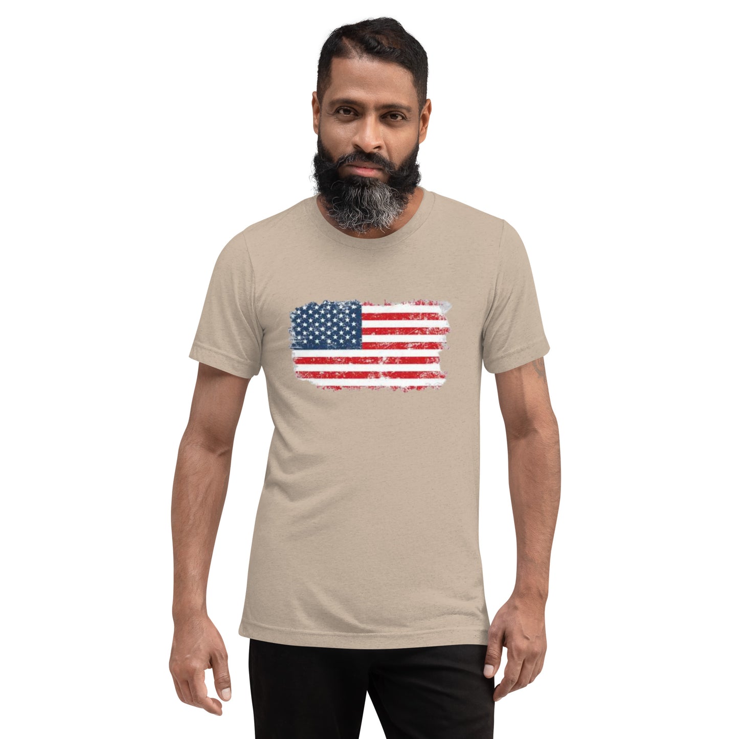 Color American Flag Short Sleeve T-Shirt