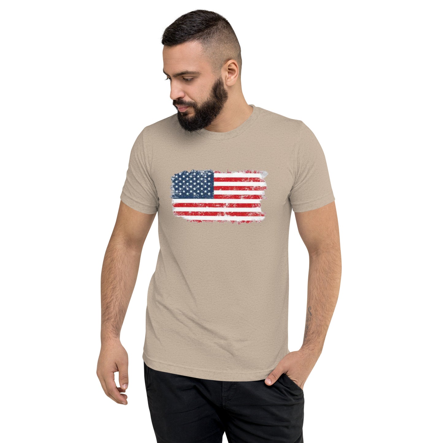 Color American Flag Short Sleeve T-Shirt