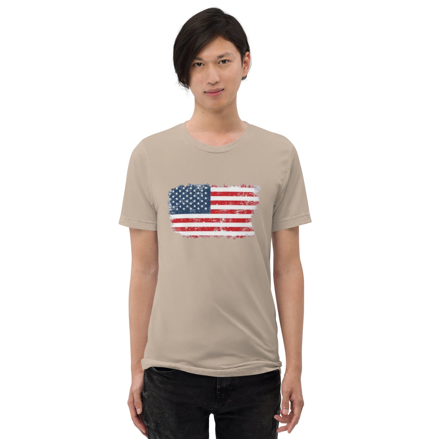 Color American Flag Short Sleeve T-Shirt