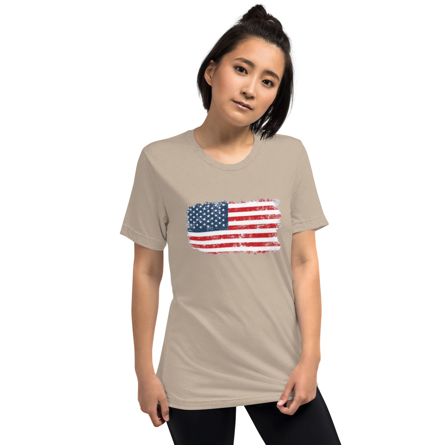 Color American Flag Short Sleeve T-Shirt