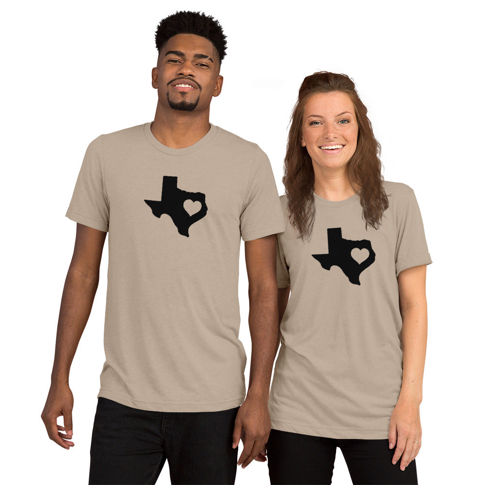 Texas State Heart Short Sleeve T-Shirt