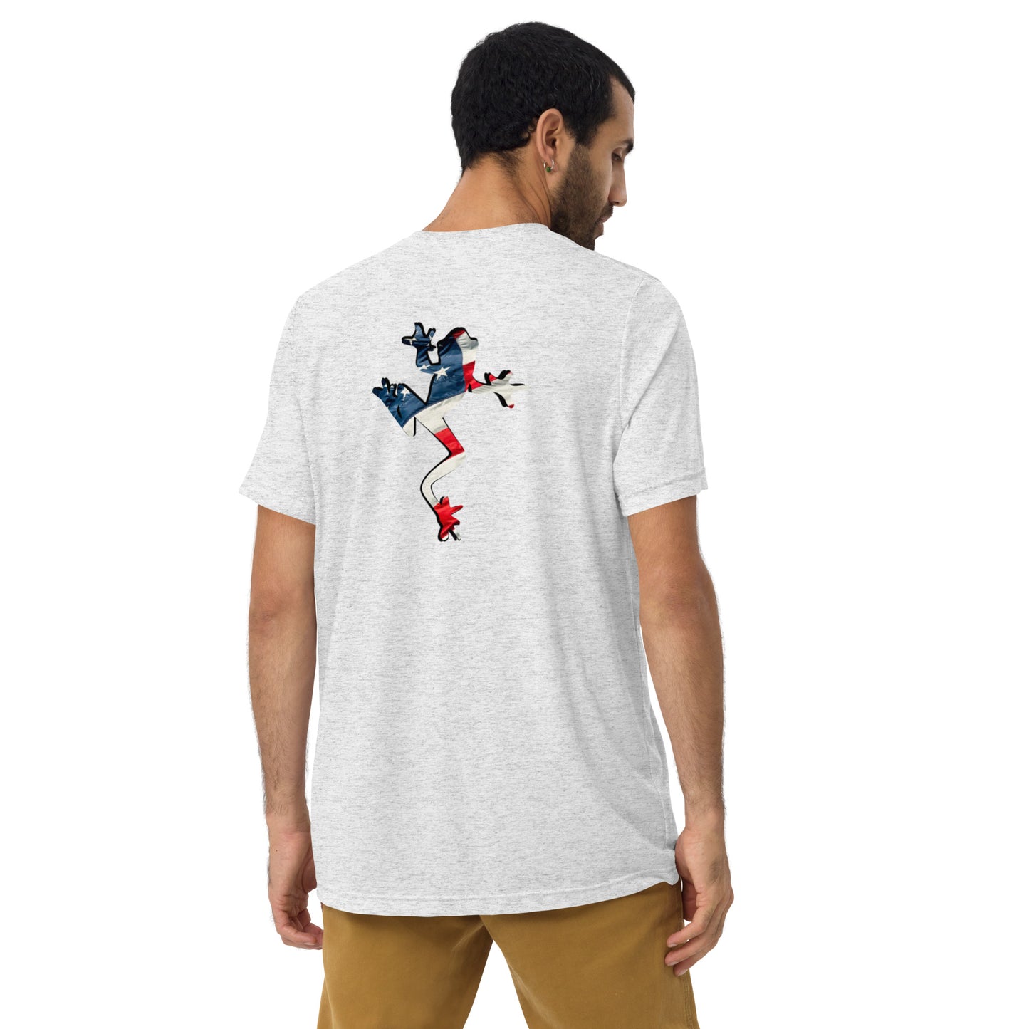 American Frog in White Fleck Short Sleeve T-Shirt