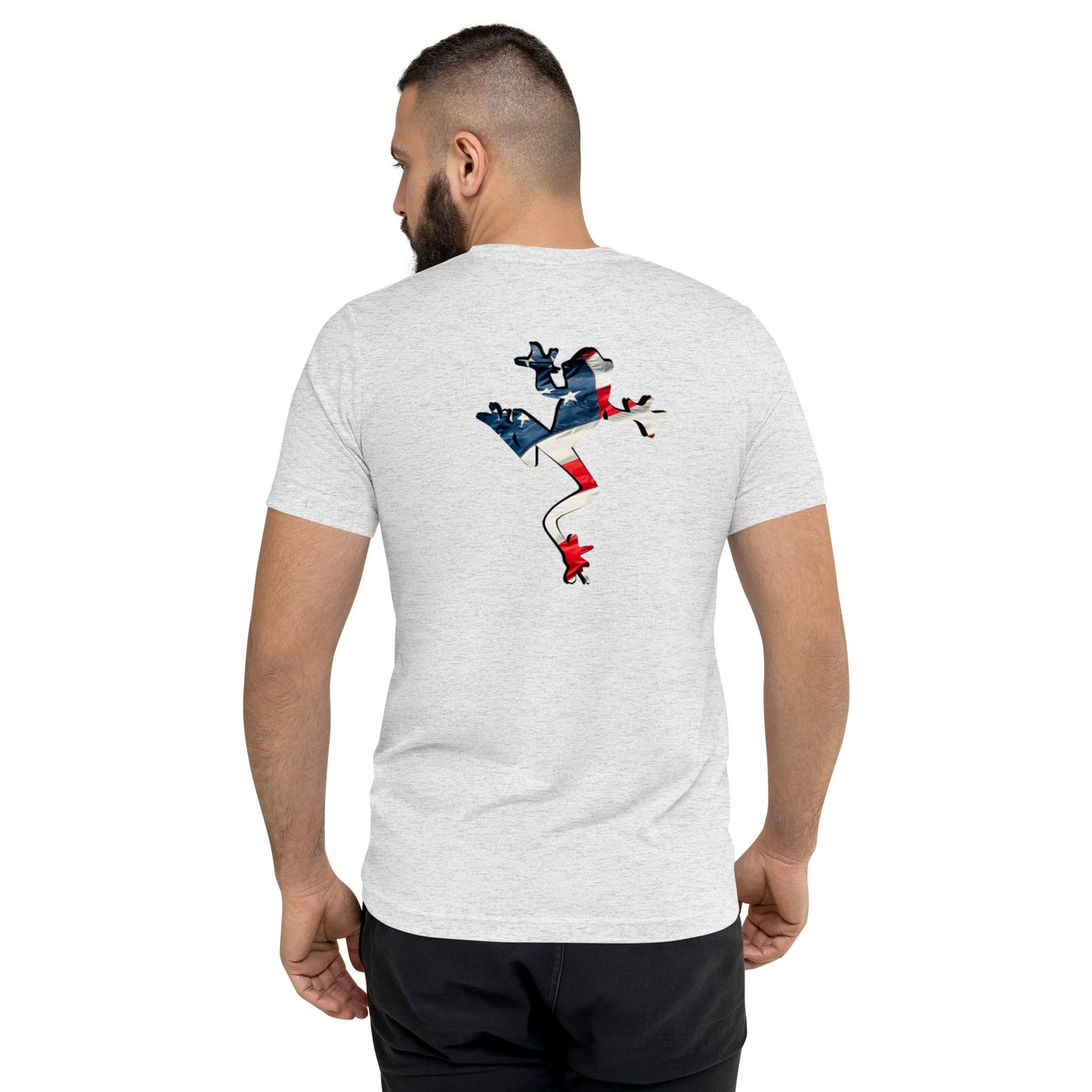 American Frog in White Fleck Short Sleeve T-Shirt