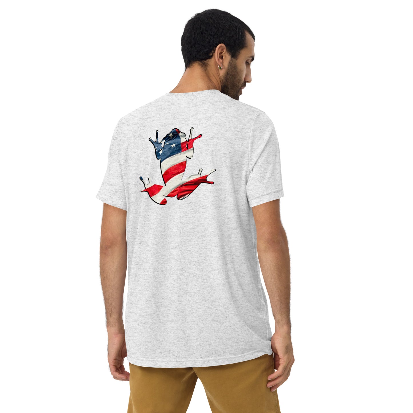 American Frog in White Fleck Short Sleeve T-Shirt