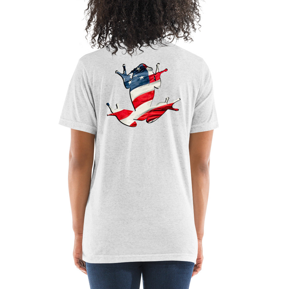 American Frog in White Fleck Short Sleeve T-Shirt