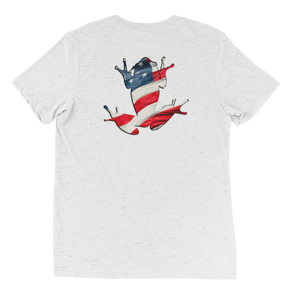 American Frog in White Fleck Short Sleeve T-Shirt