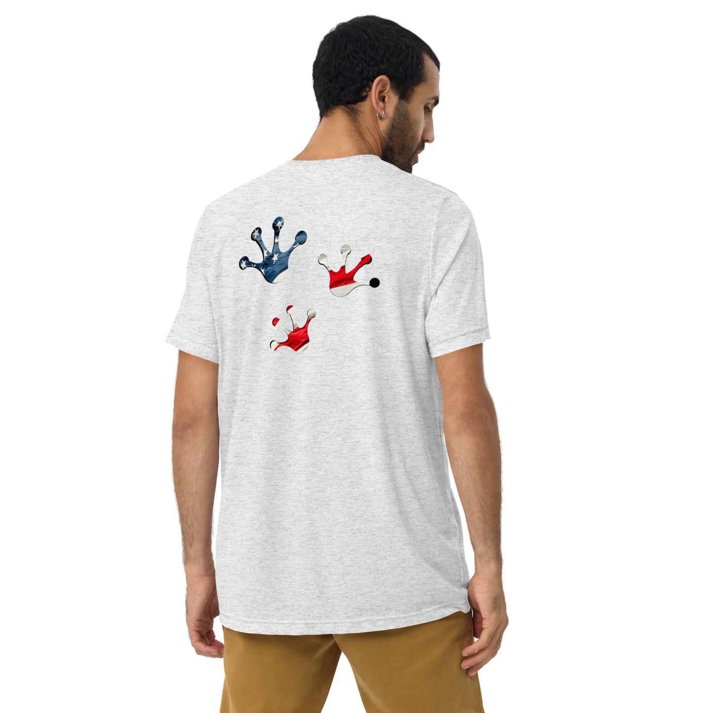 American Frog in White Fleck Short Sleeve T-Shirt