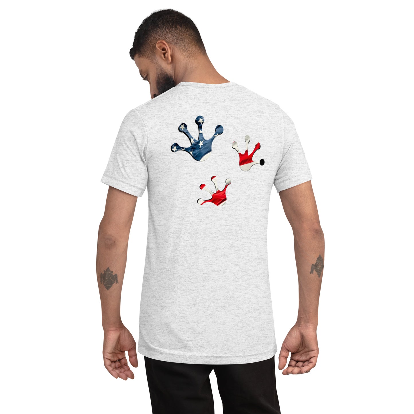 American Frog in White Fleck Short Sleeve T-Shirt