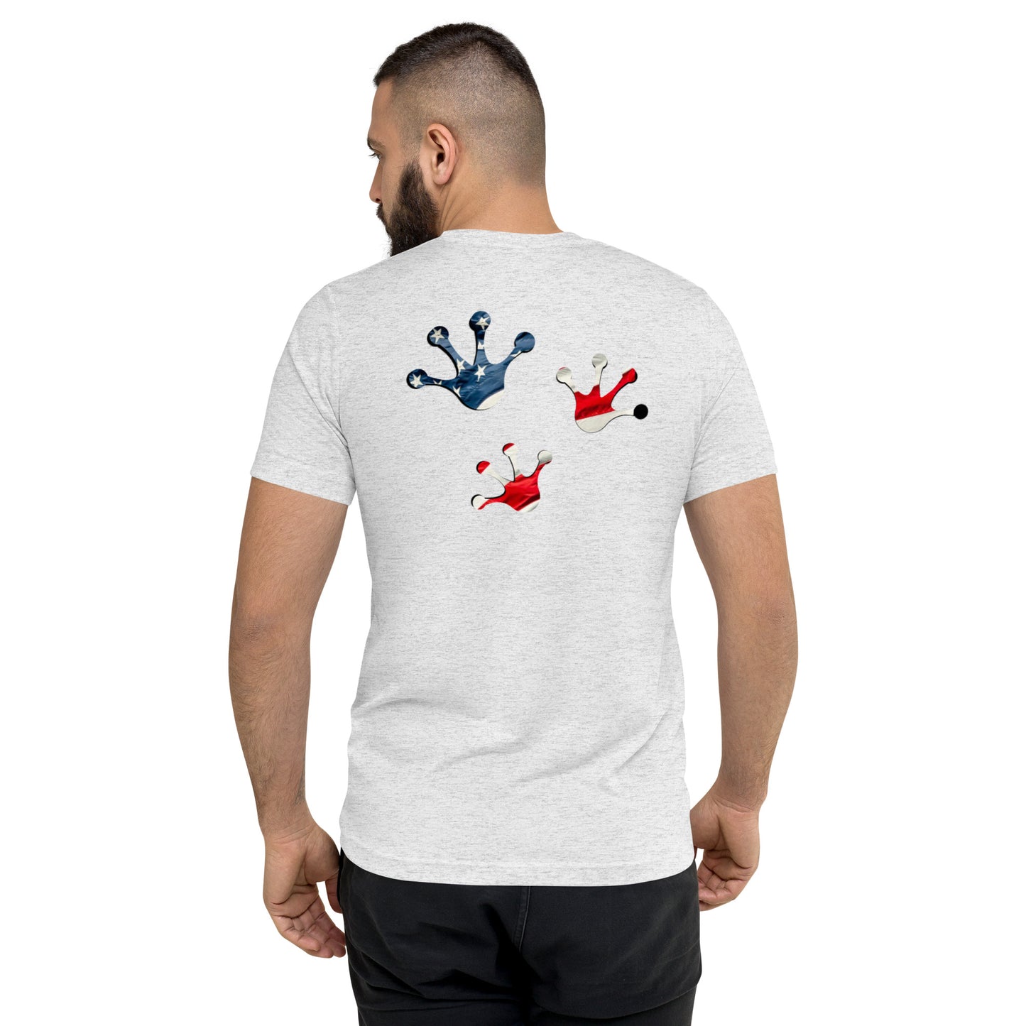 American Frog in White Fleck Short Sleeve T-Shirt