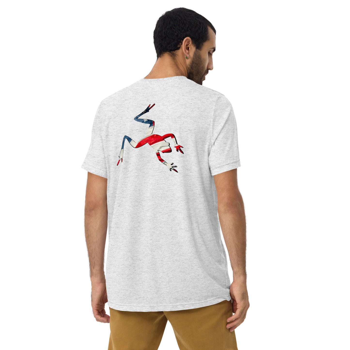 American Frog in White Fleck Short Sleeve T-Shirt