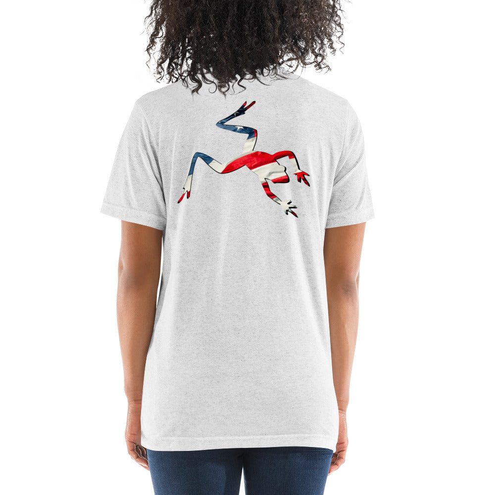 American Frog in White Fleck Short Sleeve T-Shirt