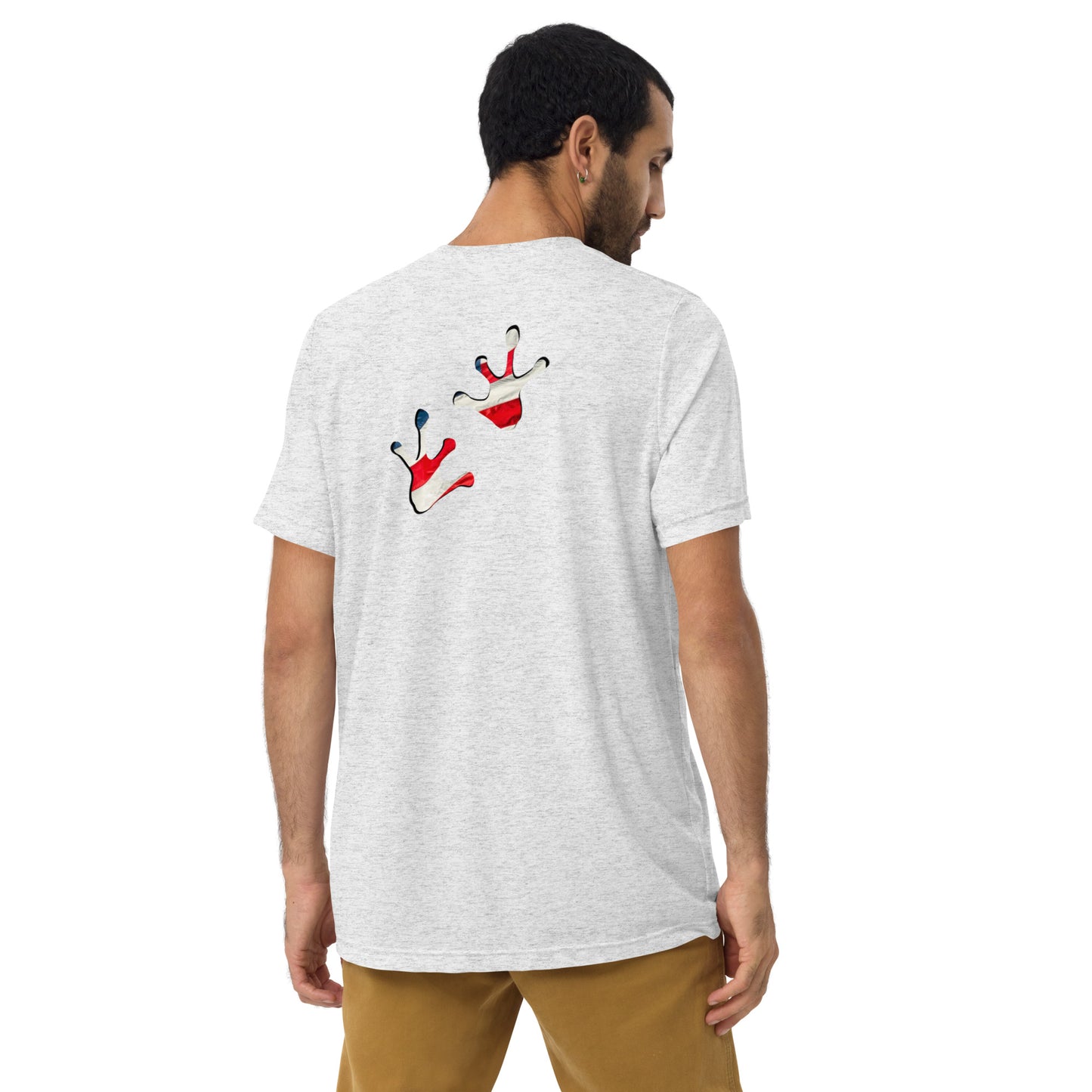 American Frog in White Fleck Short Sleeve T-Shirt