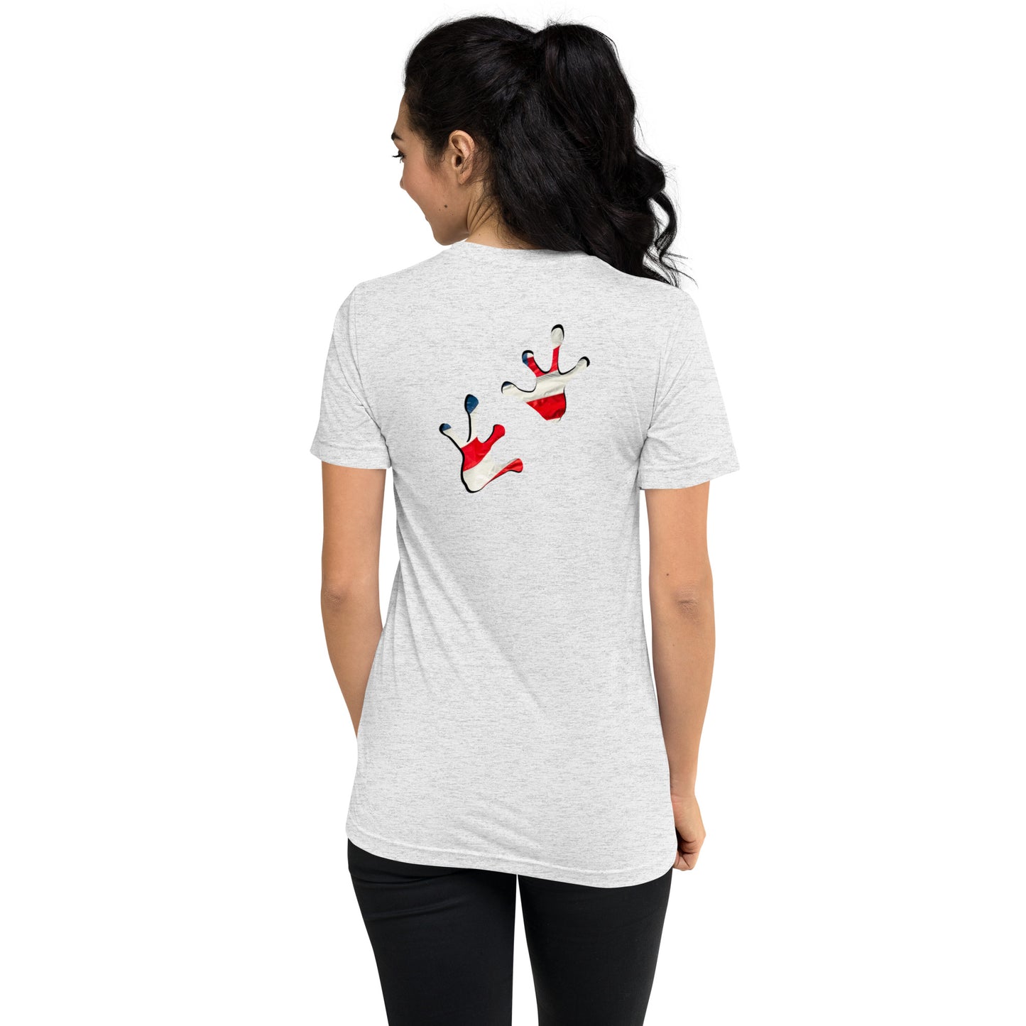 American Frog in White Fleck Short Sleeve T-Shirt