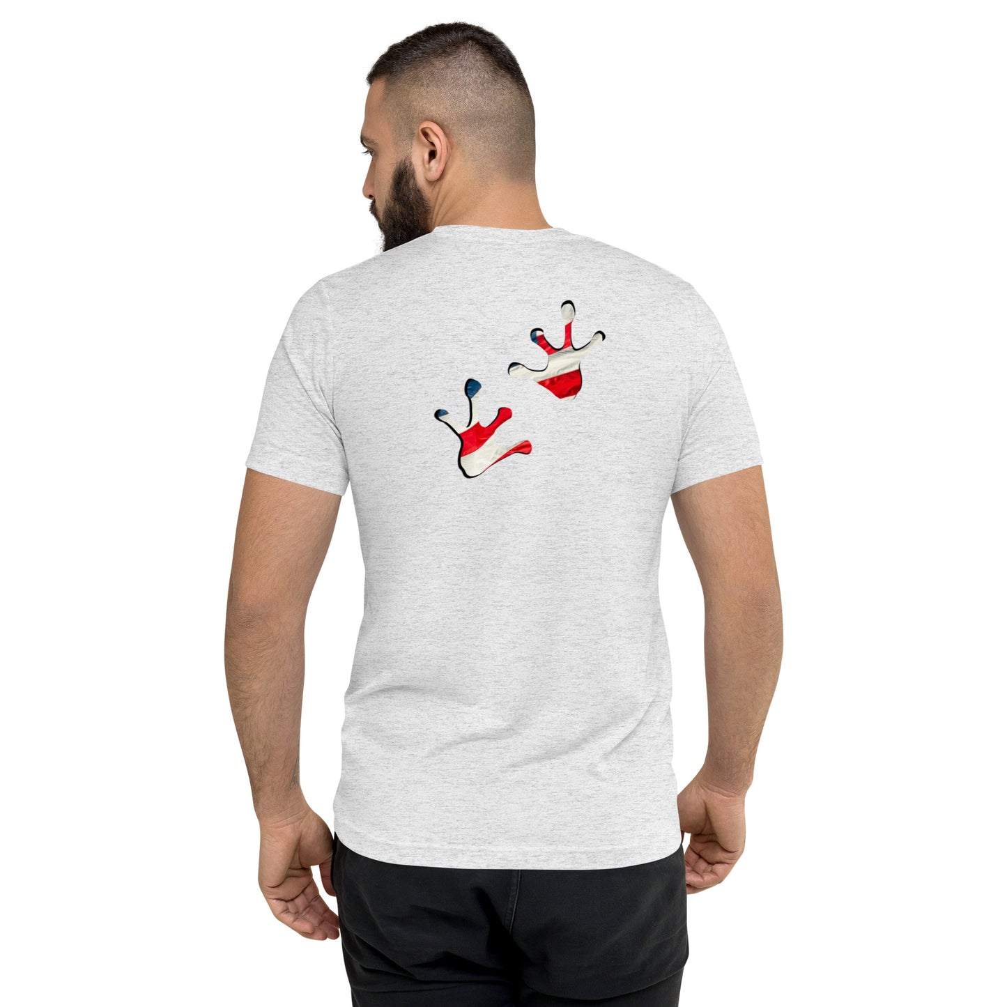 American Frog in White Fleck Short Sleeve T-Shirt