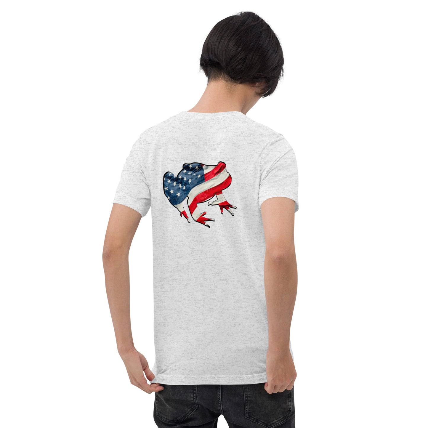 American Frog in White Fleck Short Sleeve T-Shirt