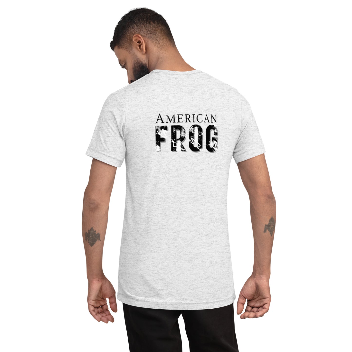 American Frog in White Fleck Short Sleeve T-Shirt