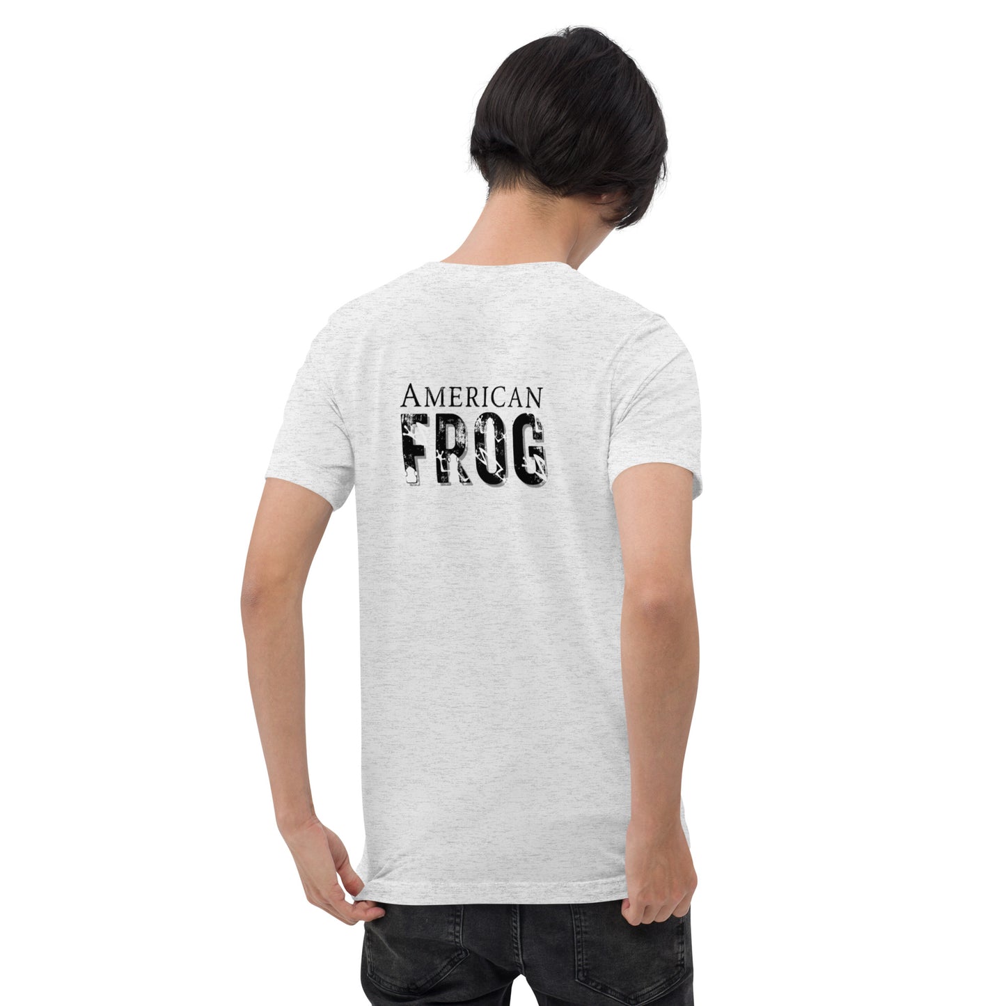 American Frog in White Fleck Short Sleeve T-Shirt