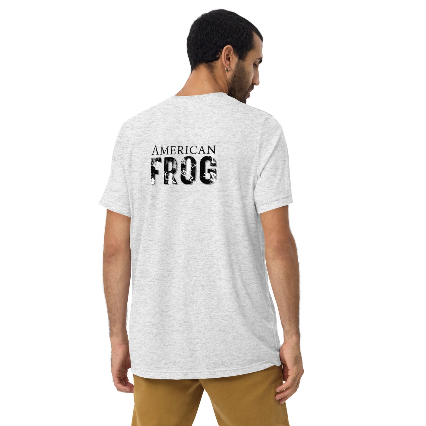 American Frog in White Fleck Short Sleeve T-Shirt