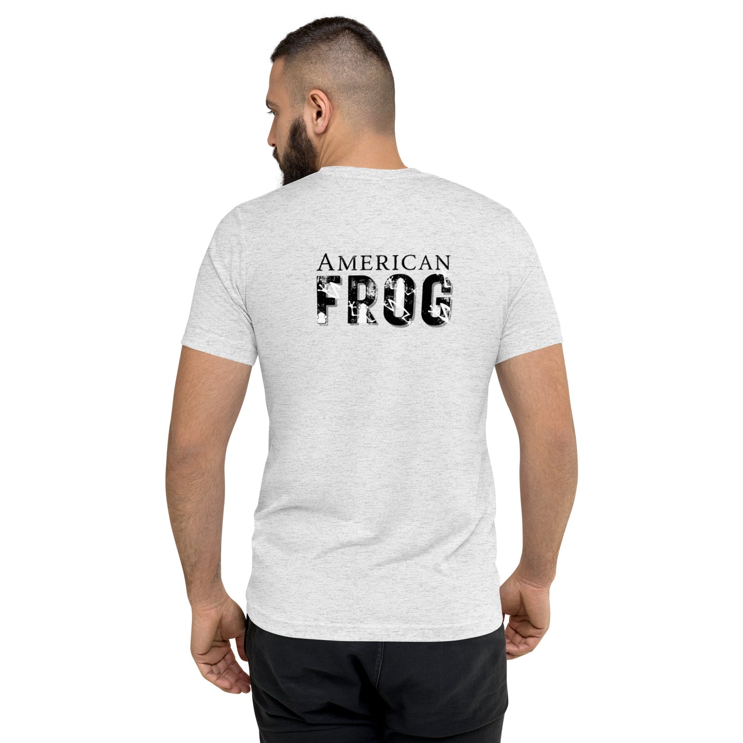 American Frog in White Fleck Short Sleeve T-Shirt