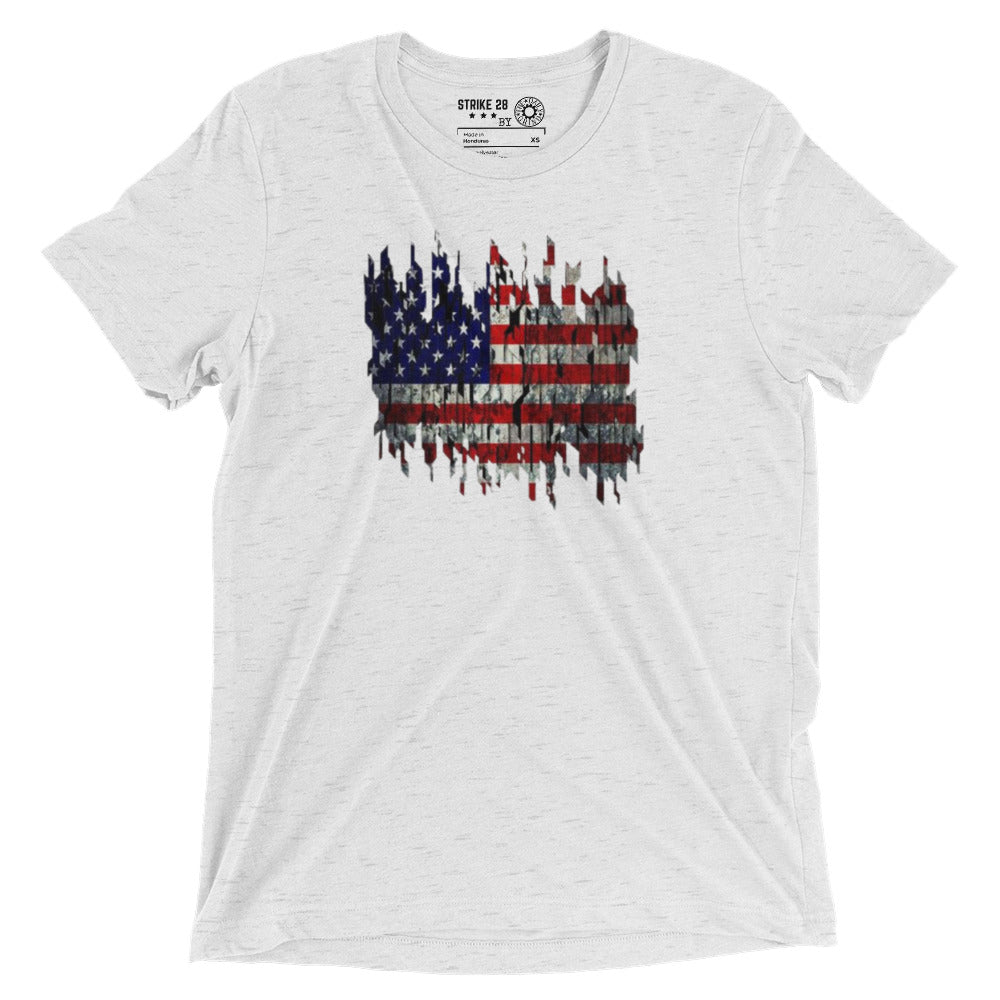 Torn American Flag Short Sleeve T-Shirt