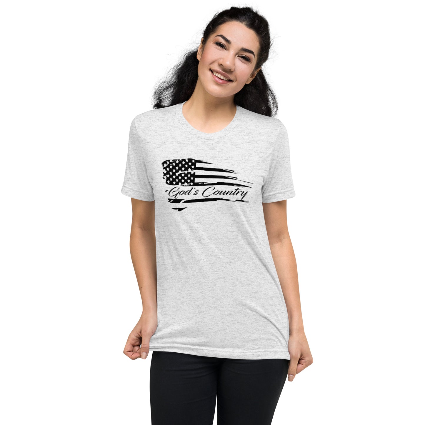 God’s Country American Flag Short Sleeve T-Shirt