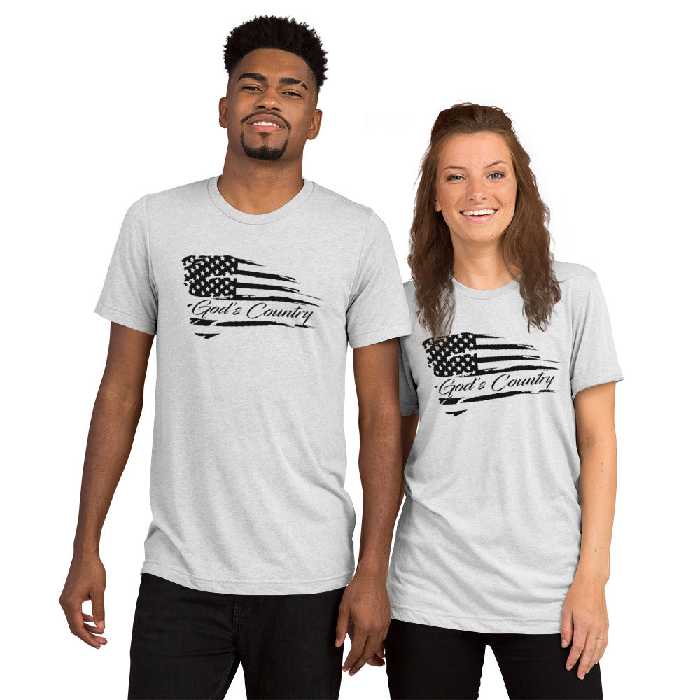 God’s Country American Flag Short Sleeve T-Shirt