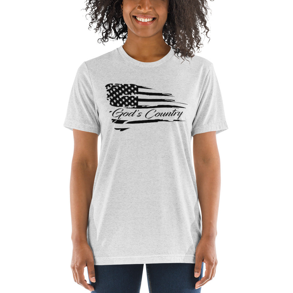 God’s Country American Flag Short Sleeve T-Shirt