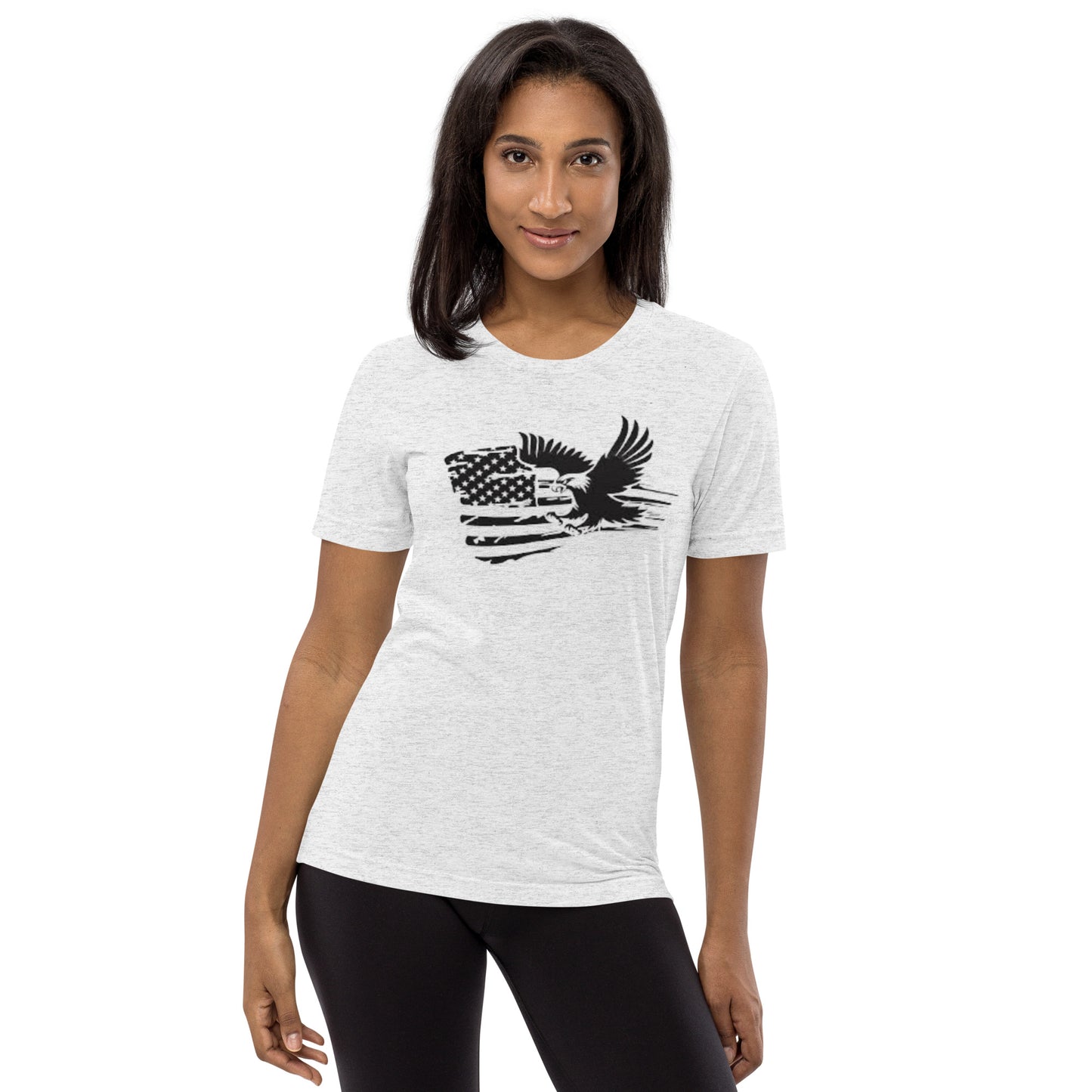 American Flag with Eagle Short Sleeve T-Shirt