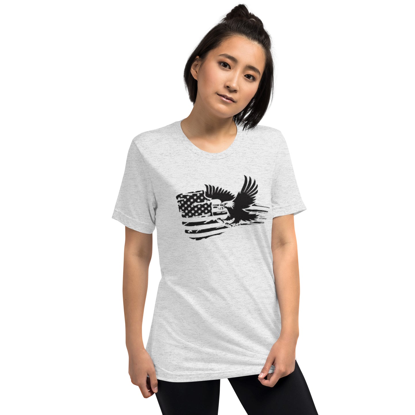 American Flag with Eagle Short Sleeve T-Shirt