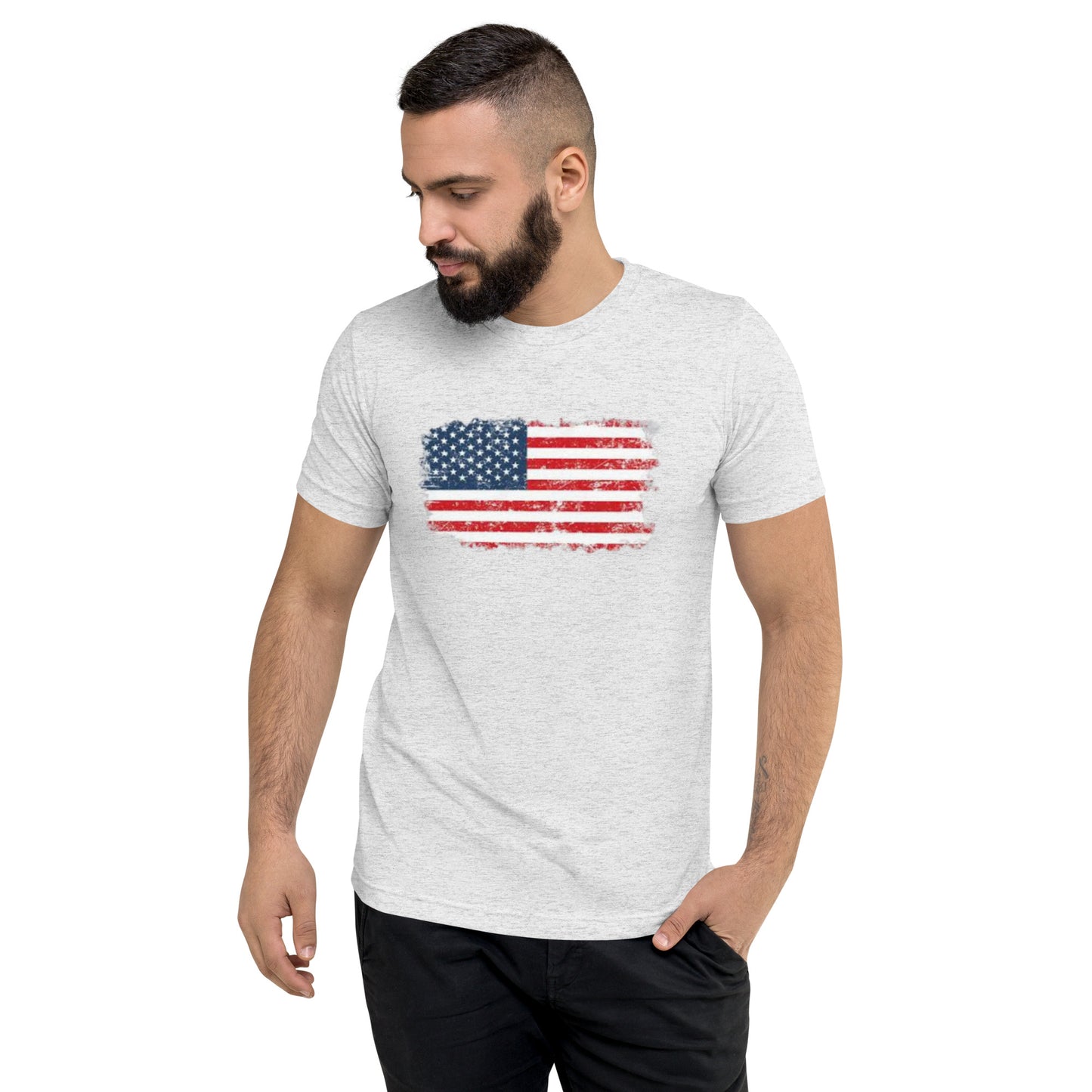 Color American Flag Short Sleeve T-Shirt