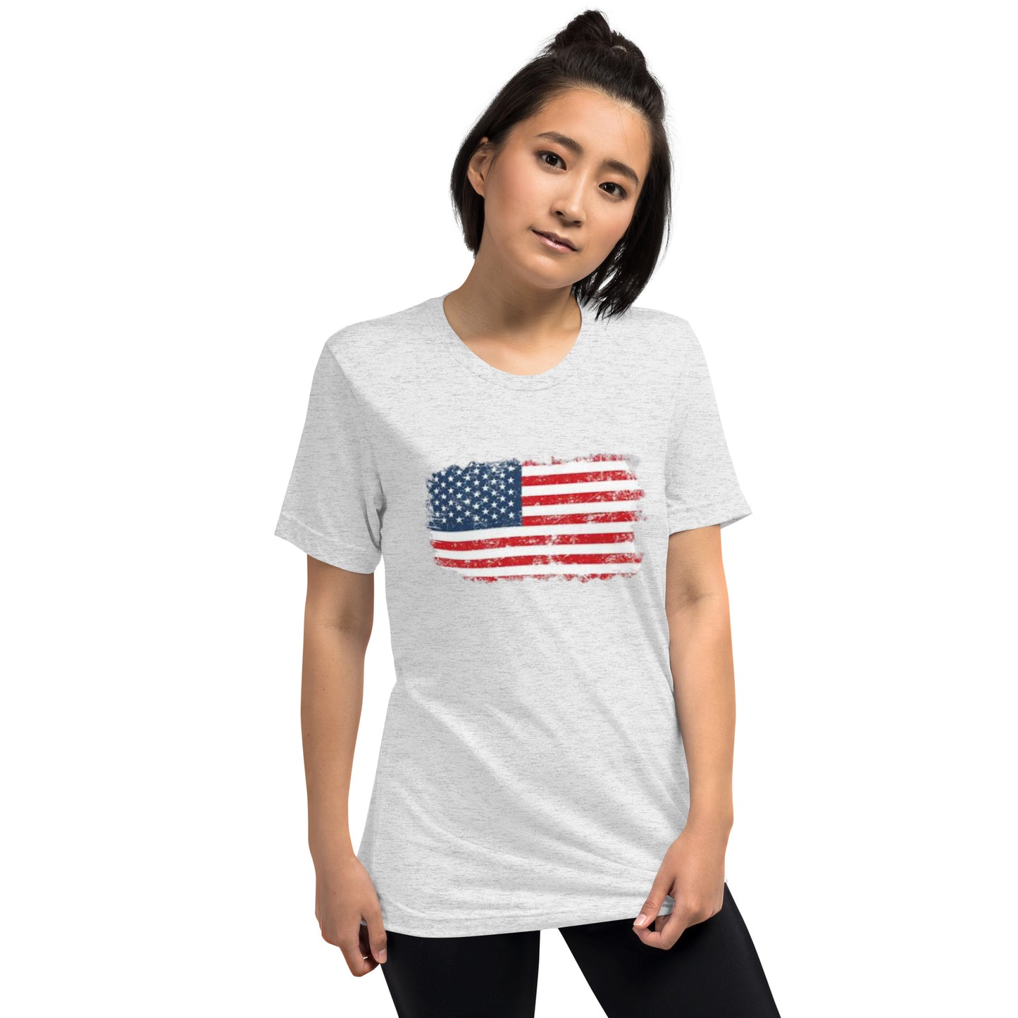 Color American Flag Short Sleeve T-Shirt