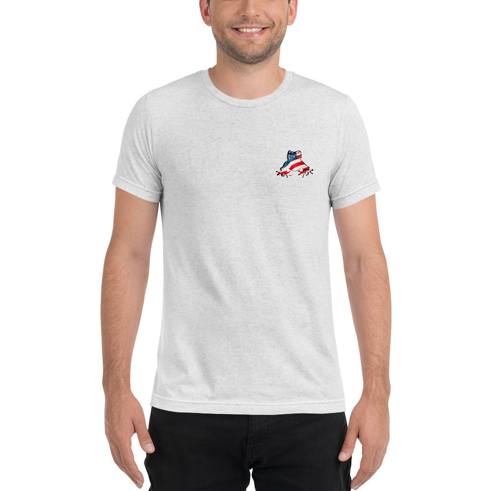 American Frog in White Fleck Short Sleeve T-Shirt