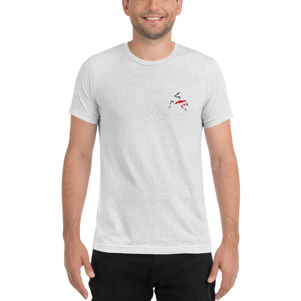 American Frog in White Fleck Short Sleeve T-Shirt