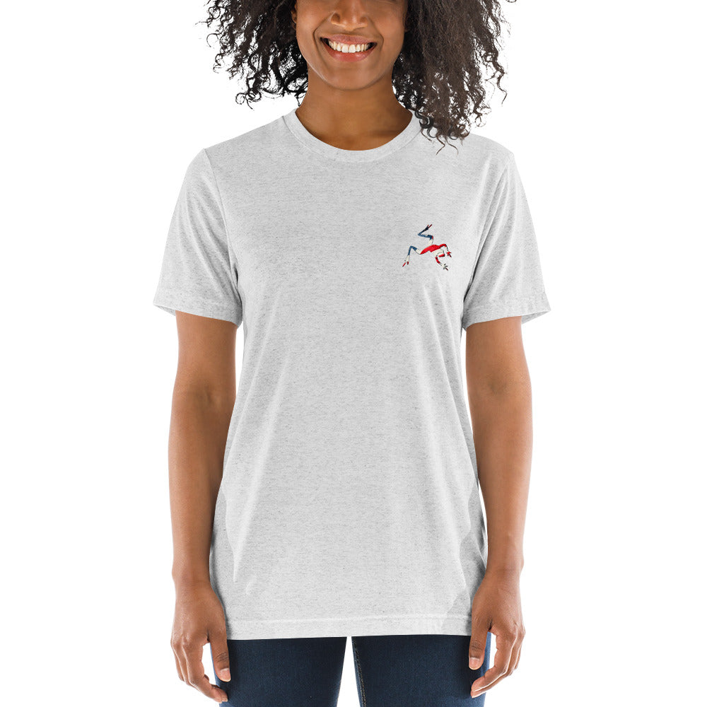 American Frog in White Fleck Short Sleeve T-Shirt