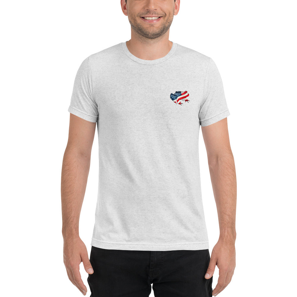 American Frog in White Fleck Short Sleeve T-Shirt