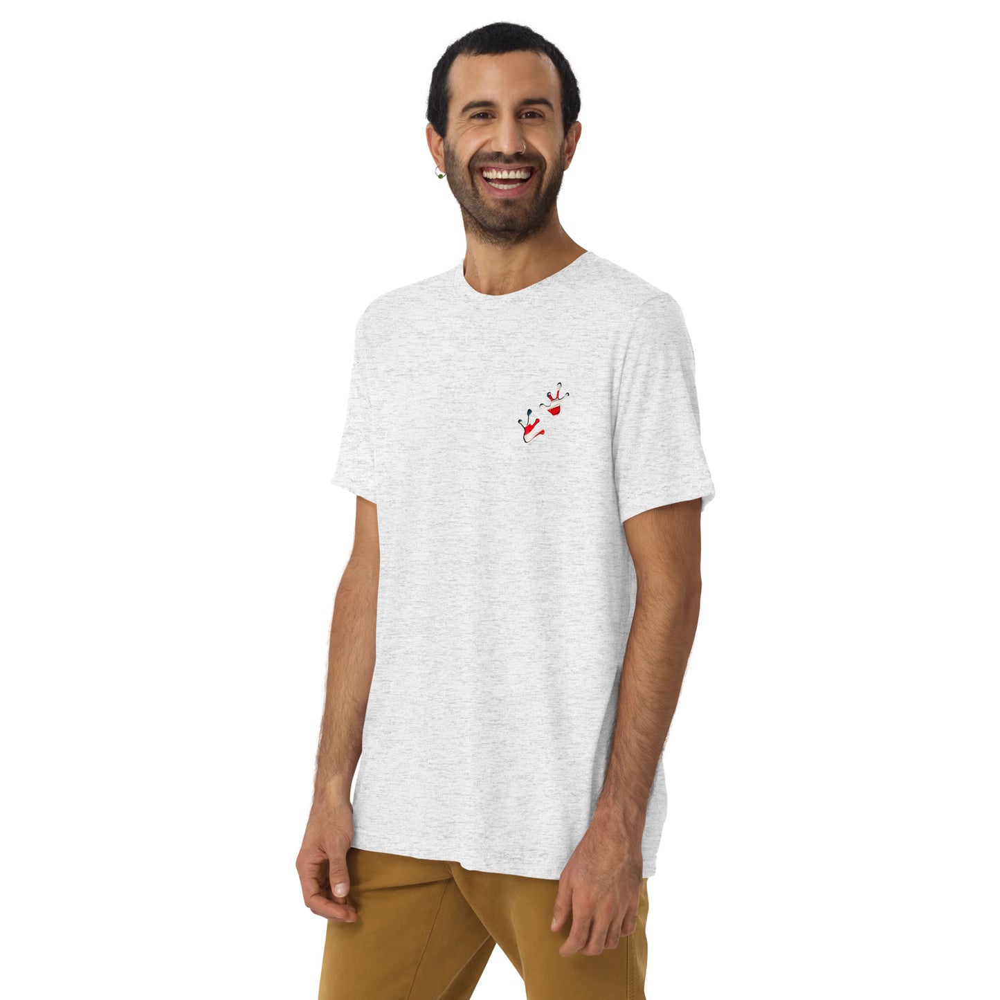 American Frog in White Fleck Short Sleeve T-Shirt