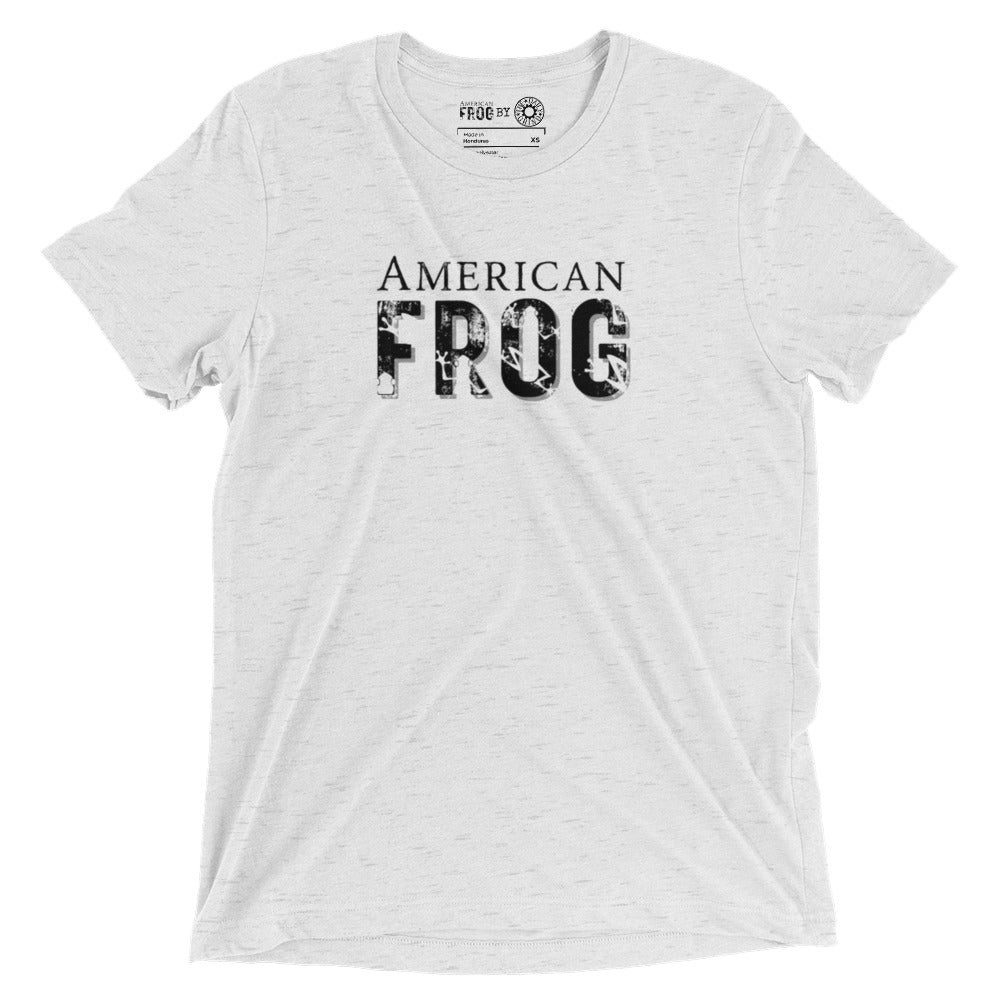 American Frog in White Fleck Short Sleeve T-Snirt