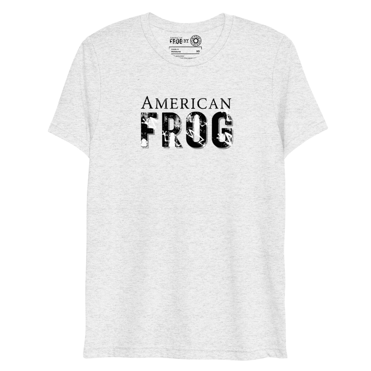 American Frog in White Fleck Short Sleeve T-Snirt