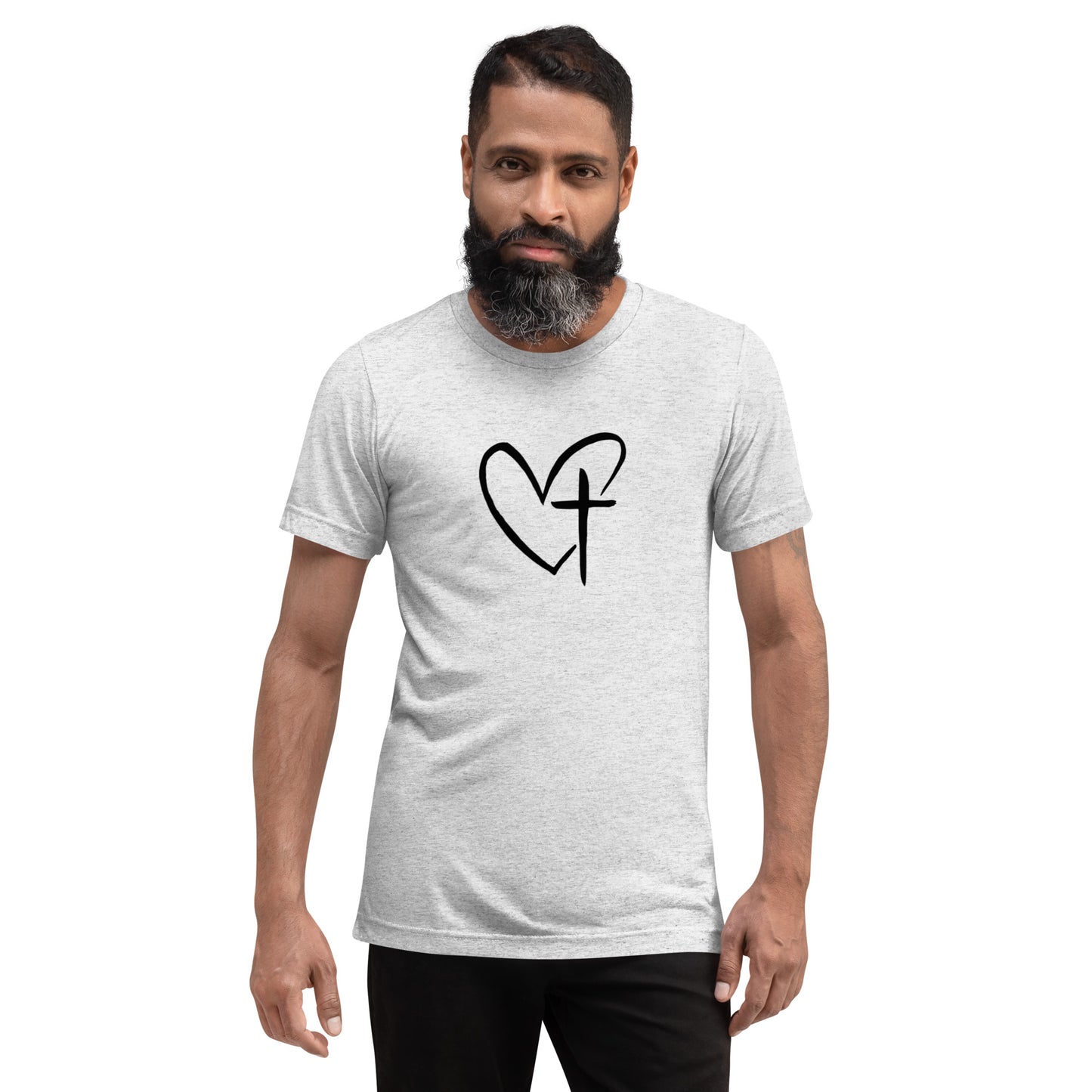 Heart w/ Cross Short Sleeve T-Shirt