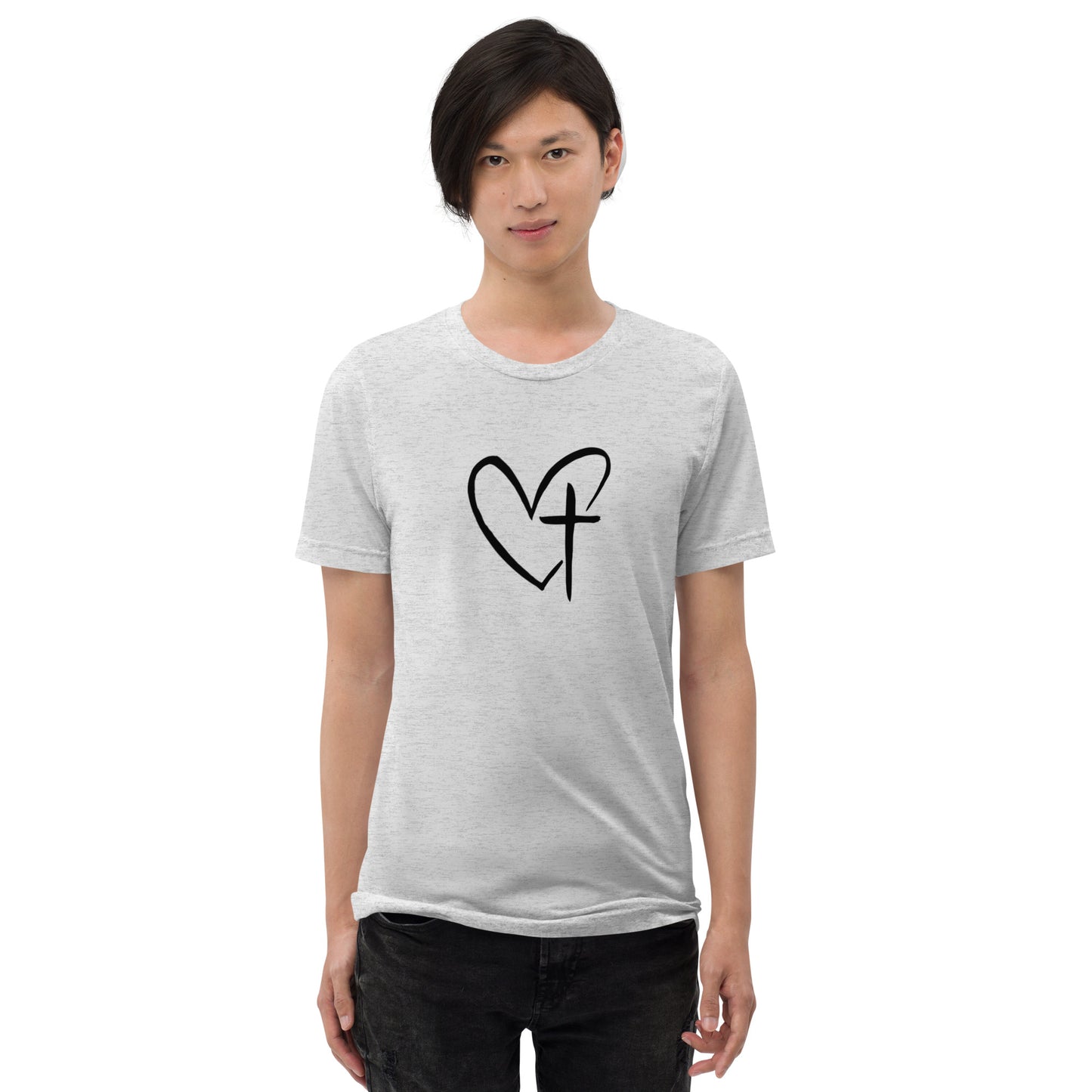 Heart w/ Cross Short Sleeve T-Shirt