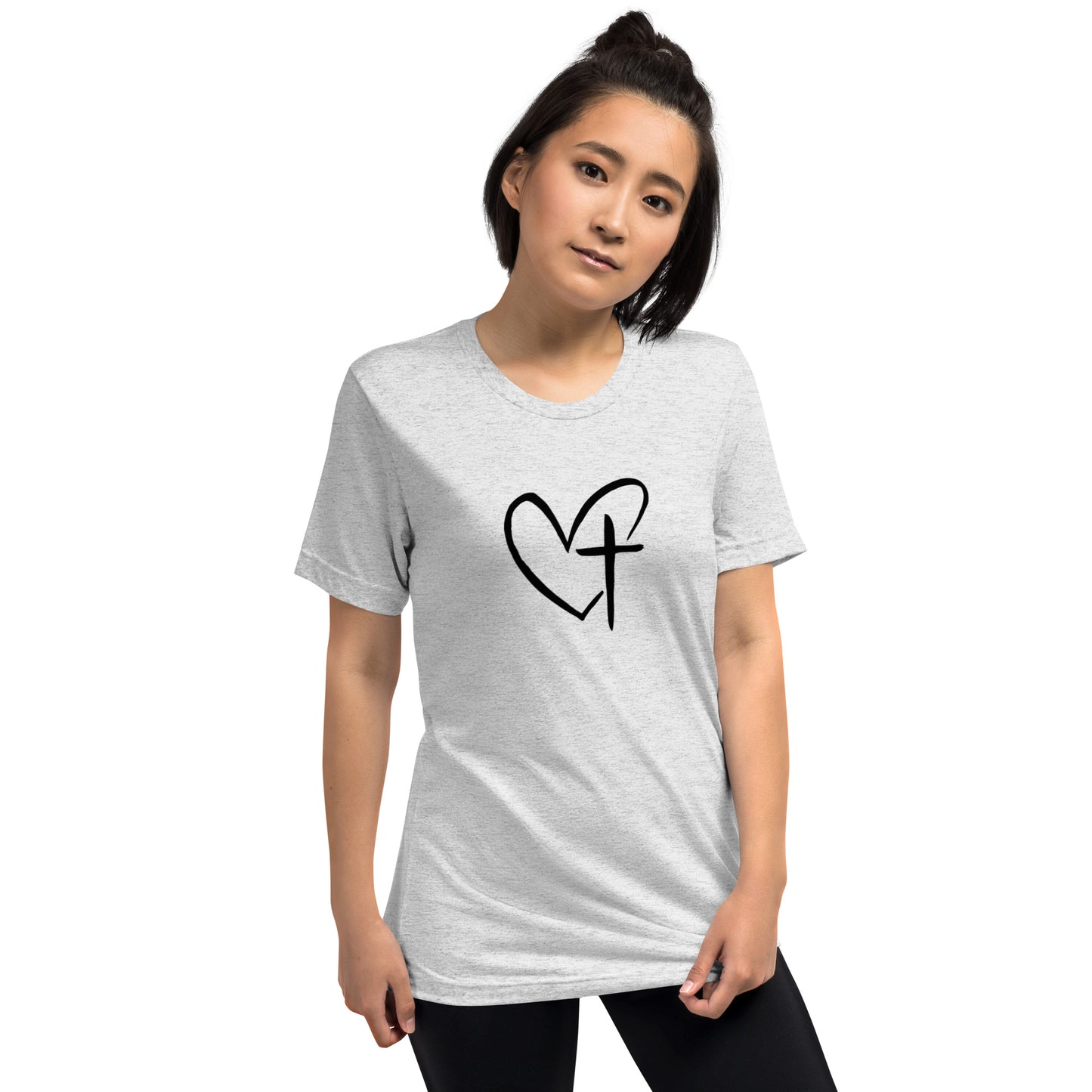 Heart w/ Cross Short Sleeve T-Shirt