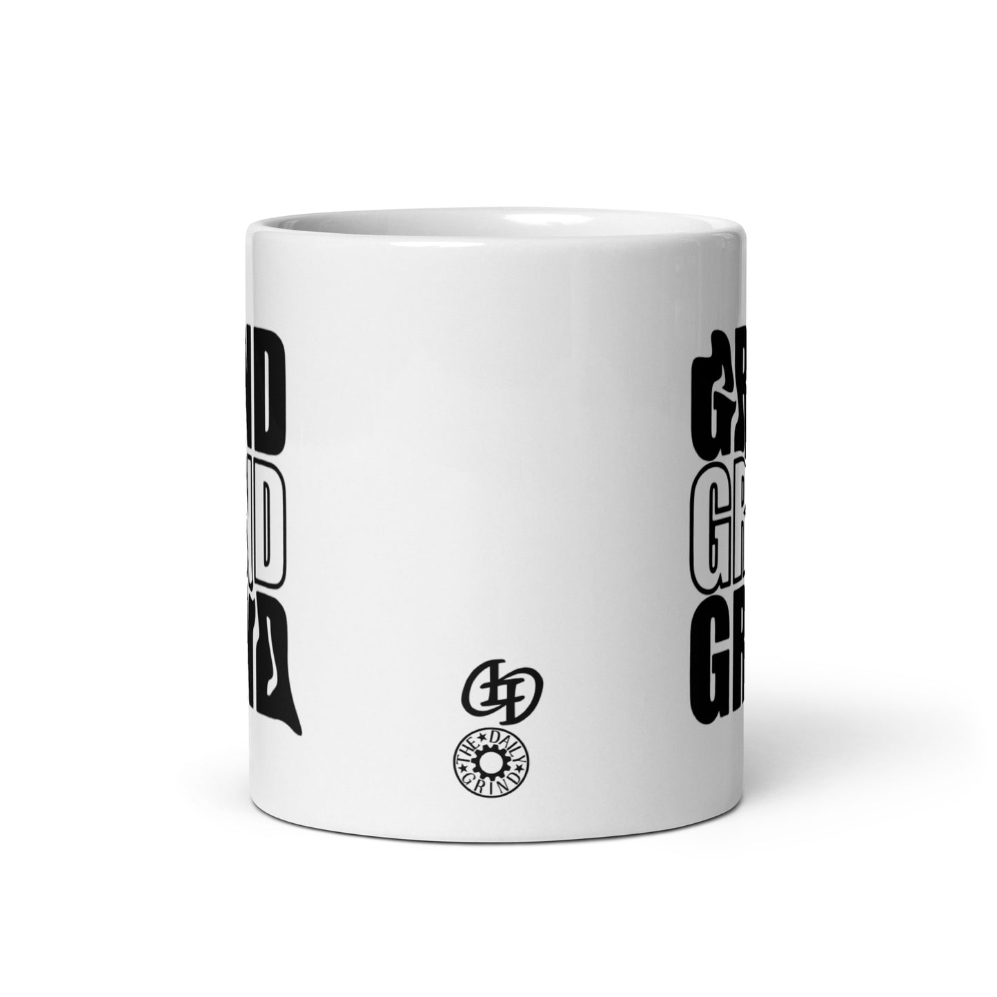 Grind Grind Grind White Glossy Mug