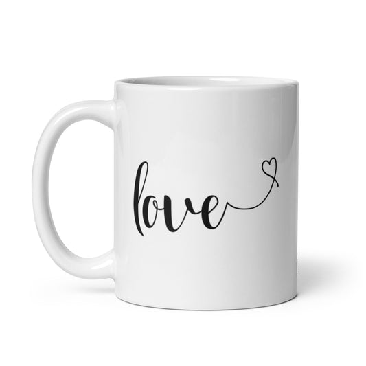 Love White Glossy Mug